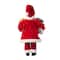 Glitzhome® 18"H Faux Fur Christmas Traditional Santa Figurine with Porcelain Face